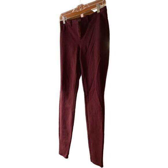 Lauren Conrad Womens Burgundy Pants Size 4 Casual Wear Rayon Nylon Spandex - Picture 5 of 7